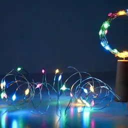 ENORMITY 5 -Pcs Yellow & Red Rice Shaped Cork LED String Lights image 2