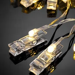 SPARK WORLD  Yellow  Photo Clip Shaped  LED String Lights image 2