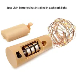 SPARK WORLD Yellow 4Pcs Cylindrical-Shaped String Lights image 3