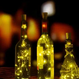 ENORMITY 4 Pcs Yellow Rice Shape String Lights image 4