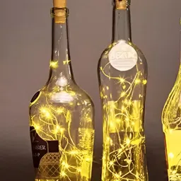 SPARK WORLD 10 -Pcs Yellow Rice Shaped  Cork LED String Lights image 2