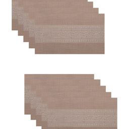 YELONA Brown 10 Pieces Textured Rectangular Table Placemats image 5