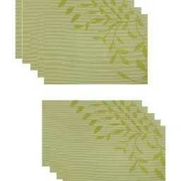 UniKart Green 10 Pieces Self-Designed Non-Fading Table Placemats image 4