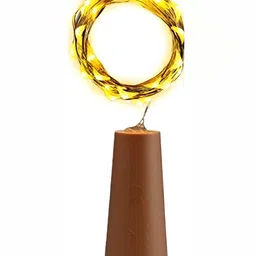 SPARK WORLD Yellow 10 Pieces Rice Shaped Cork Fairy String Lights-18
