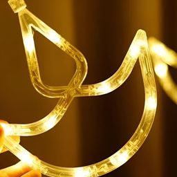 SPARK WORLD Yellow Moon Shape String Lights-17