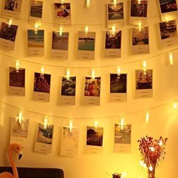 SPARK WORLD Yellow Photo Clip String Lights-36
