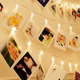 SPARK WORLD Yellow Photo Clip Bulb String Lights-45