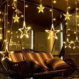 SPARK WORLD Yellow Star Shape String Lights-15