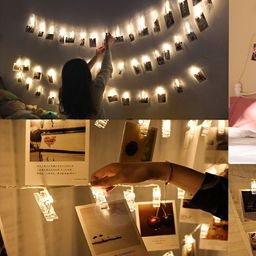 SPARK WORLD Yellow Photo Clip-Shaped String Lights-18