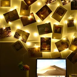ENORMITY  Yellow Photo Clip Shaped  LED String Lights-16
