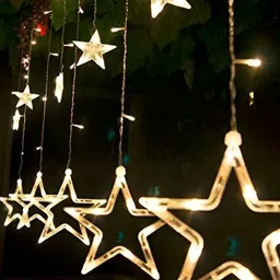 SPARK WORLD Yellow Star Shape String Lights-84