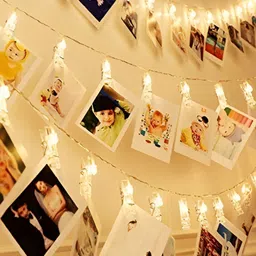SPARK WORLD Yellow Photo Clip-Shaped String Lights-17