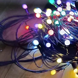 ENORMITY Blue & Green Rice Shape String Lights image 1