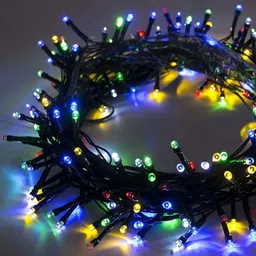 ENORMITY  Blue & Green Rice Shape String Lights image 1