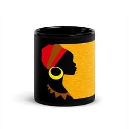 RISH Black & Yellow Printed Ceramic Glossy Coffee Mug 325 ml-12