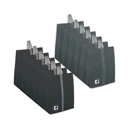Kuber Industries Black 12 Pieces Fabric Multi-Utility Organisers-13