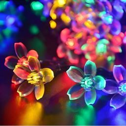 ENORMITY Blue & Green  Flower Shape String Lights image 2
