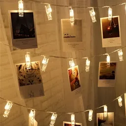 ENORMITY Yellow Photo Clip Shape String Lights image 5