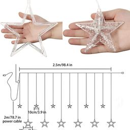 ENORMITY White Star Shape String Lights image 2