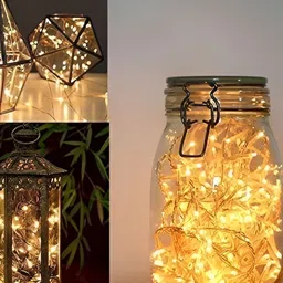 SPARK WORLD Yellow Rice Shape String Lights image 2