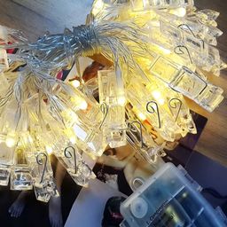 SPARK WORLD Yellow Photo Clip String Lights image 2