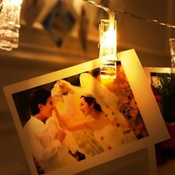 SPARK WORLD Yellow LED Photo Clip String Lights image 2