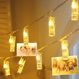 SPARK WORLD Yellow Photo Clip String Lights image 3