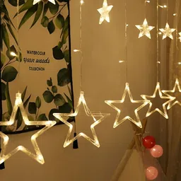 SPARK WORLD Yellow Star Bulb Shaped String Lights image 3