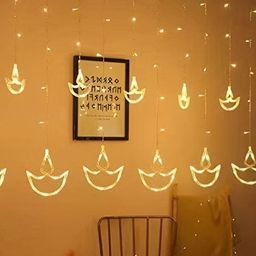 SPARK WORLD Yellow Moon Shaped String Lights image 5