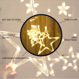 SPARK WORLD Yellow Star Shaped String Lights image 4