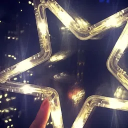 SPARK WORLD 12 Yellow Star Shaped LED String Lights image 4