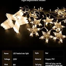 ENORMITY Yellow Star Shape String Lights image 2