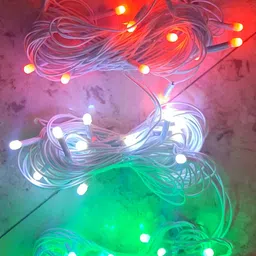ENORMITY Green & White Rice Shape Bulb String Lights image 2