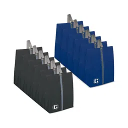 Kuber Industries Blue & Black 12 Pieces Shoes Organiser-17