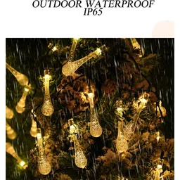 SPARK WORLD Yellow Teardrop Shape LED Fairy String Lights image 2