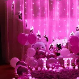 ENORMITY Pink Rice Shape String Lights image 3