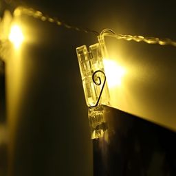 SPARK WORLD Yellow 10 Photo Clip  LED String Lights image 5