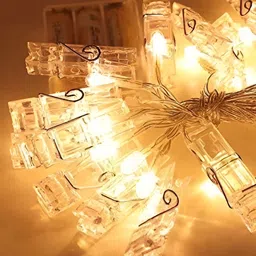 ENORMITY  Yellow Photo Clip Shaped  LED String Lights image 3