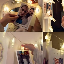 ENORMITY  Yellow Photo Clip Shape String Lights image 3