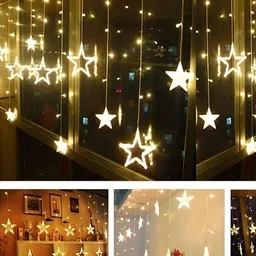 SPARK WORLD Yellow Water Proof Star Shaped String Lights image 2