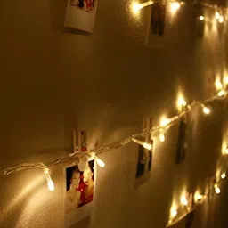 SPARK WORLD Yellow Star Shape LED Curtain Fairy String Lights image 4