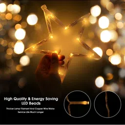 SPARK WORLD Yellow Star Shaped String Lights image 3
