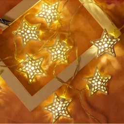 SPARK WORLD Yellow Star Shape String Lights image 3