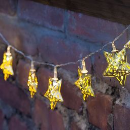 SPARK WORLD Yellow Metal Star LED String Light image 4