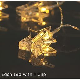 ENORMITY Yellow & White Star Shape String Lights image 4