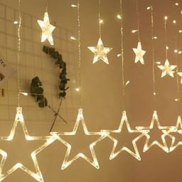 SPARK WORLD Yellow Star Bulb Shaped String Lights image 4