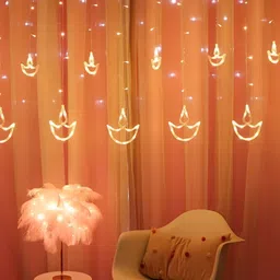 SPARK WORLD Yellow Moon Shaped String Lights image 3