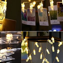 SPARK WORLD Yellow Photo Clip String Lights image 3