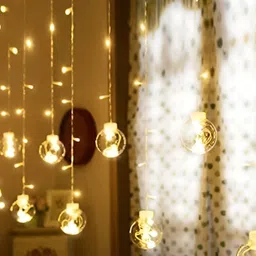 SPARK WORLD Yellow Spherical Shape String Lights image 4