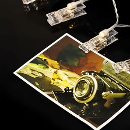 ENORMITY Yellow Photo-Clip Shape String Lights image 3